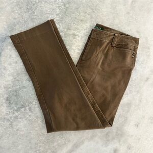 Lauren Ralph Lauren Twill Pants Dark Olive Brown 3 pockets size 6 Petite